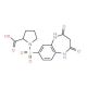 1-[(2,4-dioxo-2,3,4,5-tetrahydro-1H-1,5-benzodiazepin-7-yl)sulfonyl]pyrrolidine-2-carboxylic acid - chemical structure image
