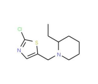 1-[(2-Chloro-1,3-thiazol-5-yl)methyl]-2-ethylpiperidine - chemical structure image