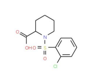 1-[(2-chlorophenyl)sulfonyl]piperidine-2-carboxylic acid - chemical structure image