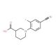 1-[(2-Cyano-4-fluoro)phenyl]piperidine-3-carboxylic acid - chemical structure image