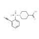 1-[(2-cyanophenyl)sulfonyl]piperidine-4-carboxylic acid - chemical structure image
