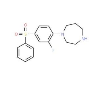 1-[(2-Fluoro-4-phenylsulfonyl)phenyl]-homopiperazine - chemical structure image