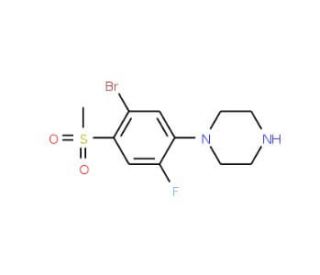 1-[(2-Fluoro-5-bromo-4-methylsulfonyl)phenyl]-piperazine - chemical structure image