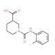 1-{[(2-fluorophenyl)amino]carbonyl}piperidine-3-carboxylic acid - chemical structure image
