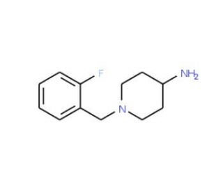1-[(2-fluorophenyl)methyl]piperidin-4-amine (CAS 160358-06-5) - chemical structure image