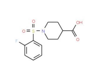 1-[(2-fluorophenyl)sulfonyl]piperidine-4-carboxylic acid (CAS 727717-65-9) - chemical structure image