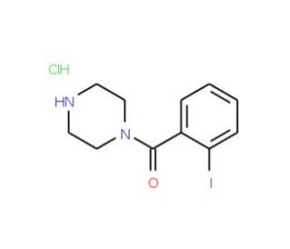 1-[(2-iodophenyl)carbonyl]piperazine hydrochloride - chemical structure image