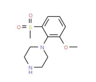 1-[(2-Methoxy-6-methylsulfonyl)phenyl]piperazine - chemical structure image
