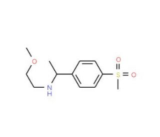 1-[(2-Methoxyethyl)amino]-1-(4-methylsulfonylphenyl)ethane (CAS 849924-92-1) - chemical structure image