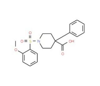1-[(2-methoxyphenyl)sulfonyl]-4-phenylpiperidine-4-carboxylic acid - chemical structure image