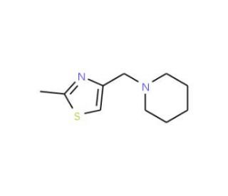 1-[(2-methyl-1,3-thiazol-4-yl)methyl]piperidine (CAS 17386-15-1) - chemical structure image