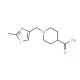 1-[(2-methyl-1,3-thiazol-4-yl)methyl]piperidine-4-carboxylic acid - chemical structure image