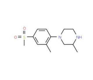 1-[(2-Methyl-4-methylsulfonyl)phenyl]-3-methylpiperazine - chemical structure image