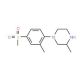 1-[(2-Methyl-4-methylsulfonyl)phenyl]-3-methylpiperazine - chemical structure image