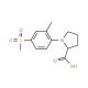 1-[(2-Methyl-4-methylsulfonyl)phenyl]pyrrolidine-2-carboxylic acid - chemical structure image