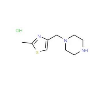 1-[(2-Methyl-4-thiazolyl)methyl]piperazine hydrochloride - chemical structure image