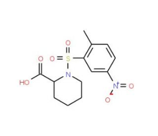 1-[(2-methyl-5-nitrophenyl)sulfonyl]piperidine-2-carboxylic acid - chemical structure image