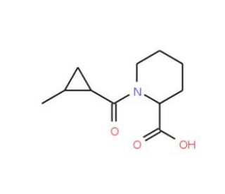 1-[(2-methylcyclopropyl)carbonyl]piperidine-2-carboxylic acid - chemical structure image