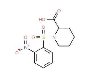 1-[(2-nitrophenyl)sulfonyl]piperidine-2-carboxylic acid (CAS 130178-54-0) - chemical structure image