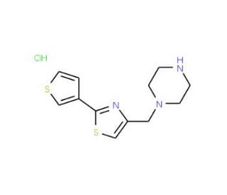 1-[(2-thien-3-yl-1,3-thiazol-4-yl)methyl]piperazine hydrochloride - chemical structure image