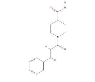 1-[(2E)-3-phenylprop-2-enoyl]piperidine-4-carboxylic acid - chemical structure image