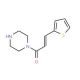 1-[(2E)-3-thien-2-ylprop-2-enoyl]piperazine - chemical structure image