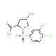 1-[(3,4-dichlorophenyl)sulfonyl]-4-hydroxypyrrolidine-2-carboxylic acid - chemical structure image