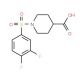 1-[(3,4-difluorophenyl)sulfonyl]piperidine-4-carboxylic acid - chemical structure image
