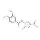 1-[(3,4-dimethoxybenzoyl)amino]-5-oxopyrrolidine-3-carboxylic acid - chemical structure image
