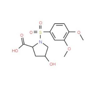 1-[(3,4-Dimethoxyphenyl)sulfonyl]-4-hydroxy-2-pyrrolidinecarboxylic acid - chemical structure image