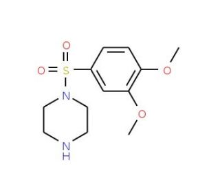 1-[(3,4-dimethoxyphenyl)sulfonyl]piperazine (CAS 91908-88-2) - chemical structure image