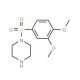 1-[(3,4-dimethoxyphenyl)sulfonyl]piperazine (CAS 91908-88-2) - chemical structure image