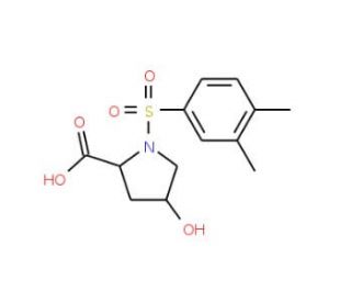 1-[(3,4-dimethylphenyl)sulfonyl]-4-hydroxypyrrolidine-2-carboxylic acid - chemical structure image