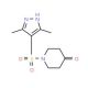 1-[(3,5-dimethyl-1H-pyrazol-4-yl)sulfonyl]piperidin-4-one - chemical structure image