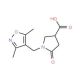 1-[(3,5-Dimethylisoxazol-4-yl)methyl]-5-oxopyrrolidine-3-carboxylic acid - chemical structure image