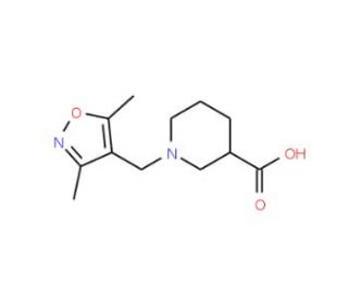 1-[(3,5-Dimethylisoxazol-4-yl)methyl]piperidine-3-carboxylic acid - chemical structure image