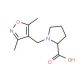 1-[(3,5-Dimethylisoxazol-4-yl)methyl]pyrrolidine-2-carboxylic acid - chemical structure image