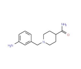 1-[(3-aminophenyl)methyl]piperidine-4-carboxamide - chemical structure image