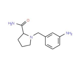 1-[(3-aminophenyl)methyl]pyrrolidine-2-carboxamide - chemical structure image