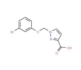 1-[(3-Bromophenoxy)methyl]-1H-pyrazole-3-carboxylic acid - chemical structure image