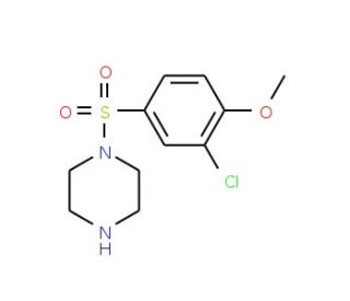 1-[(3-Chloro-4-methoxyphenyl)sulfonyl]piperazine - chemical structure image