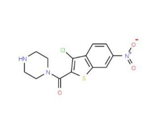 1-[(3-Chloro-6-nitro-1-benzothien-2-yl)carbonyl]-piperazine - chemical structure image