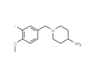 1-[(3-fluoro-4-methoxyphenyl)methyl]piperidin-4-amine - chemical structure image