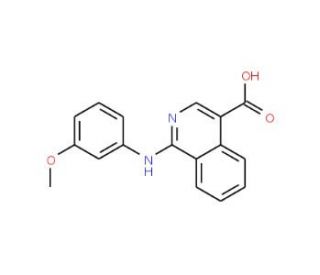 1-[(3-Methoxyphenyl)amino]isoquinoline-4-carboxylic acid - chemical structure image