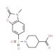 1-[(3-Methyl-2-oxo-2,3-dihydro-1,3-benzoxazol-6-yl)sulfonyl]piperidine-4-carboxylic acid - chemical structure image