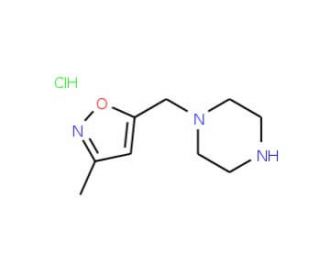 1-[(3-methylisoxazol-5-yl)methyl]piperazine hydrochloride - chemical structure image