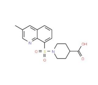 1-[(3-methylquinolin-8-yl)sulfonyl]piperidine-4-carboxylic acid - chemical structure image