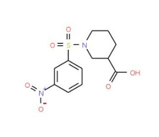 1-[(3-nitrophenyl)sulfonyl]piperidine-3-carboxylic acid - chemical structure image