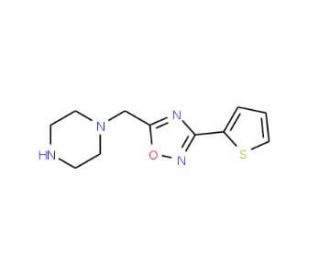 1-[(3-thien-2-yl-1,2,4-oxadiazol-5-yl)methyl]piperazine - chemical structure image