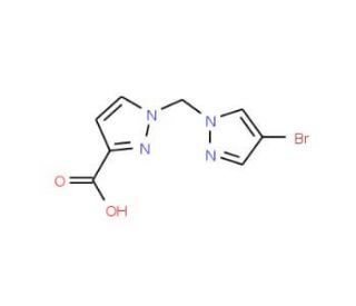 1-[(4-Bromo-1H-pyrazol-1-yl)methyl]-1H-pyrazole-3-carboxylic acid - chemical structure image